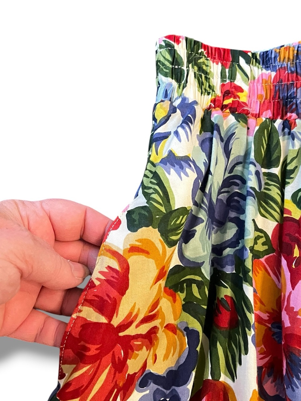 Vintage Bushwacker Maxi Skirt Medium Floral Print Pockets 80s/90s Cottagecore - Picture 4 of 5